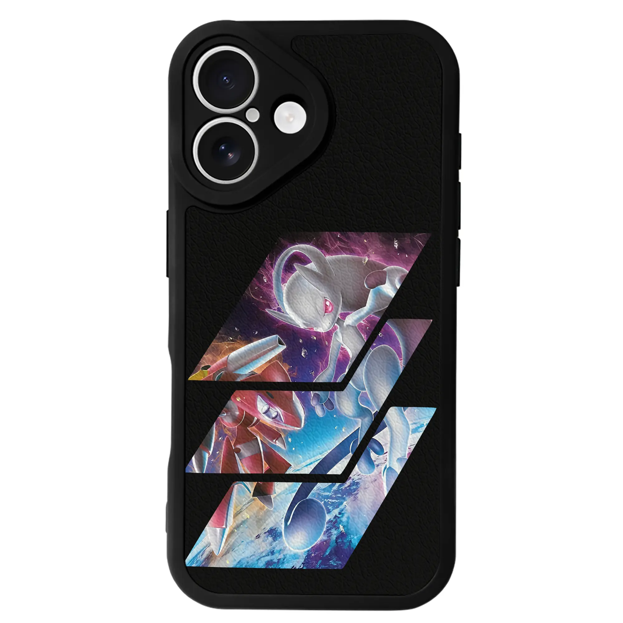 ポケモン グッズ,ミュウツー - IPhone 16シリーズ対応 ・ シリコンスマホケース ・ レザー調 ・ 高精度フィット ・ 耐衝撃 ・ ワイヤレス充電対応 ・ 精密カット